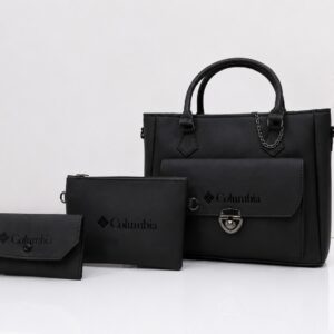 Columbia 3-Piece Premium PU Leather Handbag Set for Women
