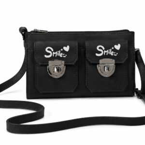 Smile PU Leather Crossbody Bag
