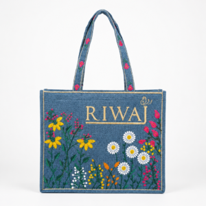 Riwaj Embroidered Floral Tote Bag