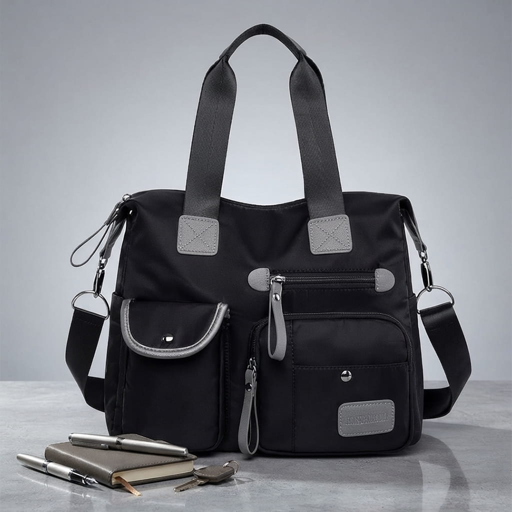 Multi Pockets Nylon Tote Bag (Waterproof) - Image 2
