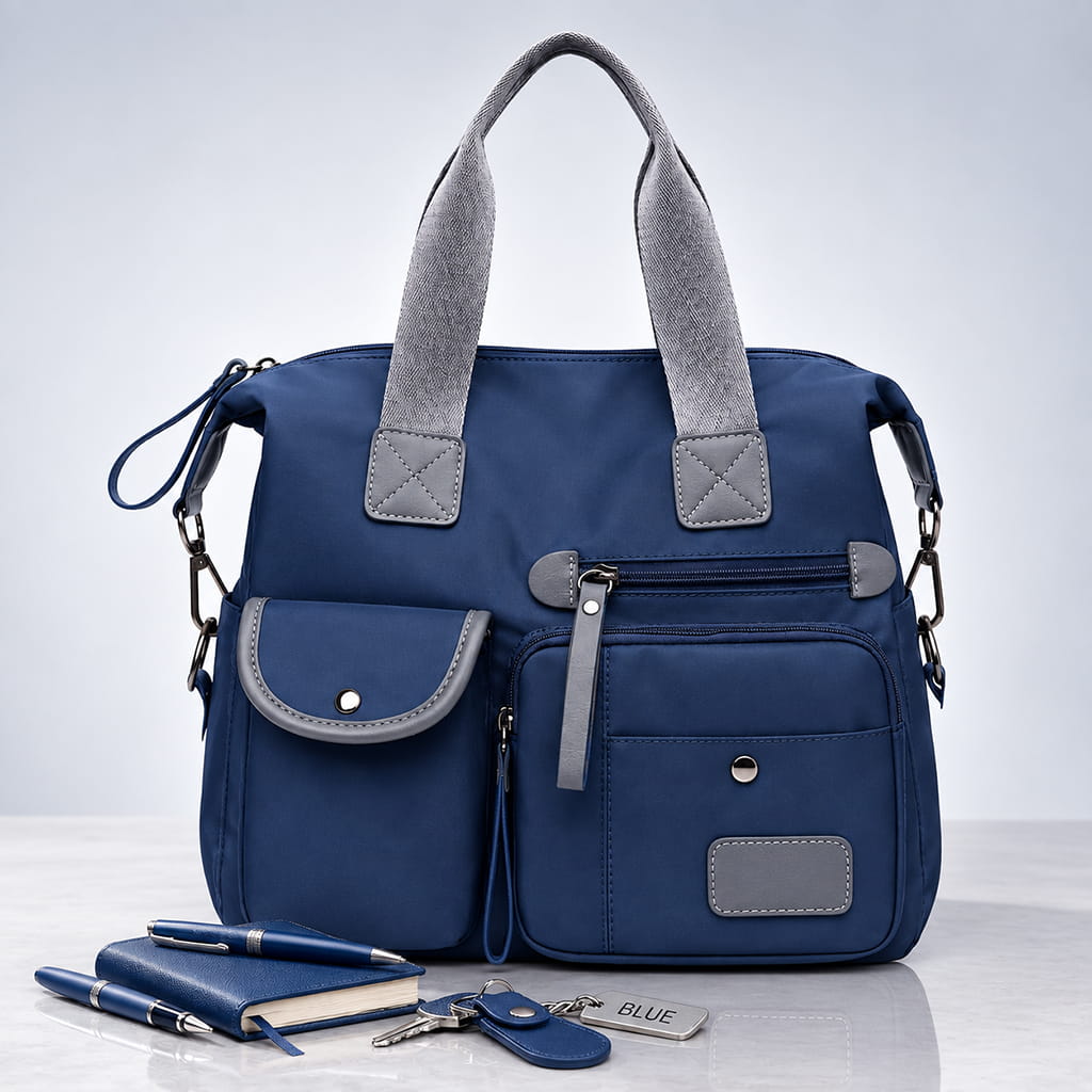 Multi Pockets Nylon Tote Bag (Waterproof) - Image 4