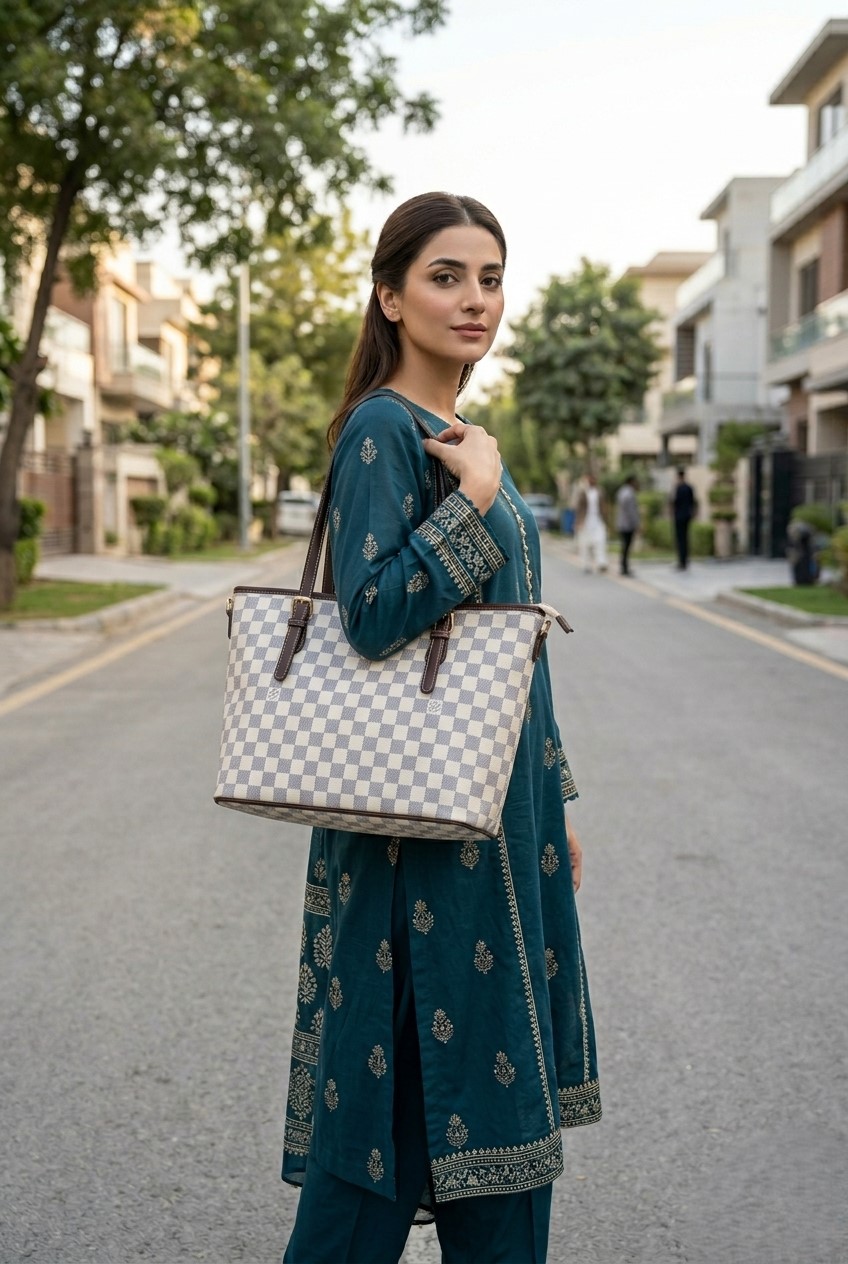 Textured Tote Bag - Image 8